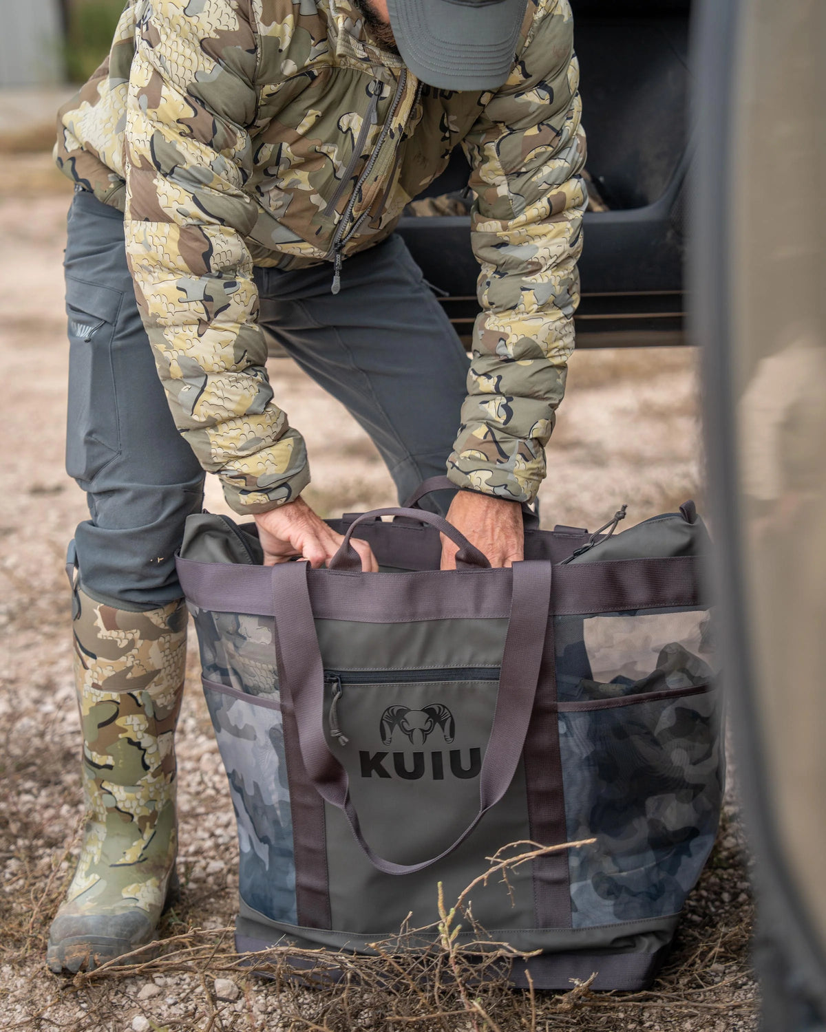 KUIU 3500 Mesh Tote Bag | Gunmetal
